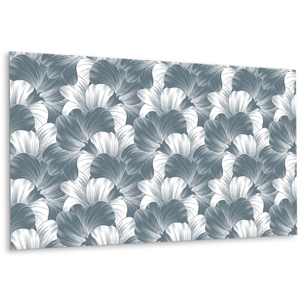 Panou decorativ perete Model floral în nuanțe de gri