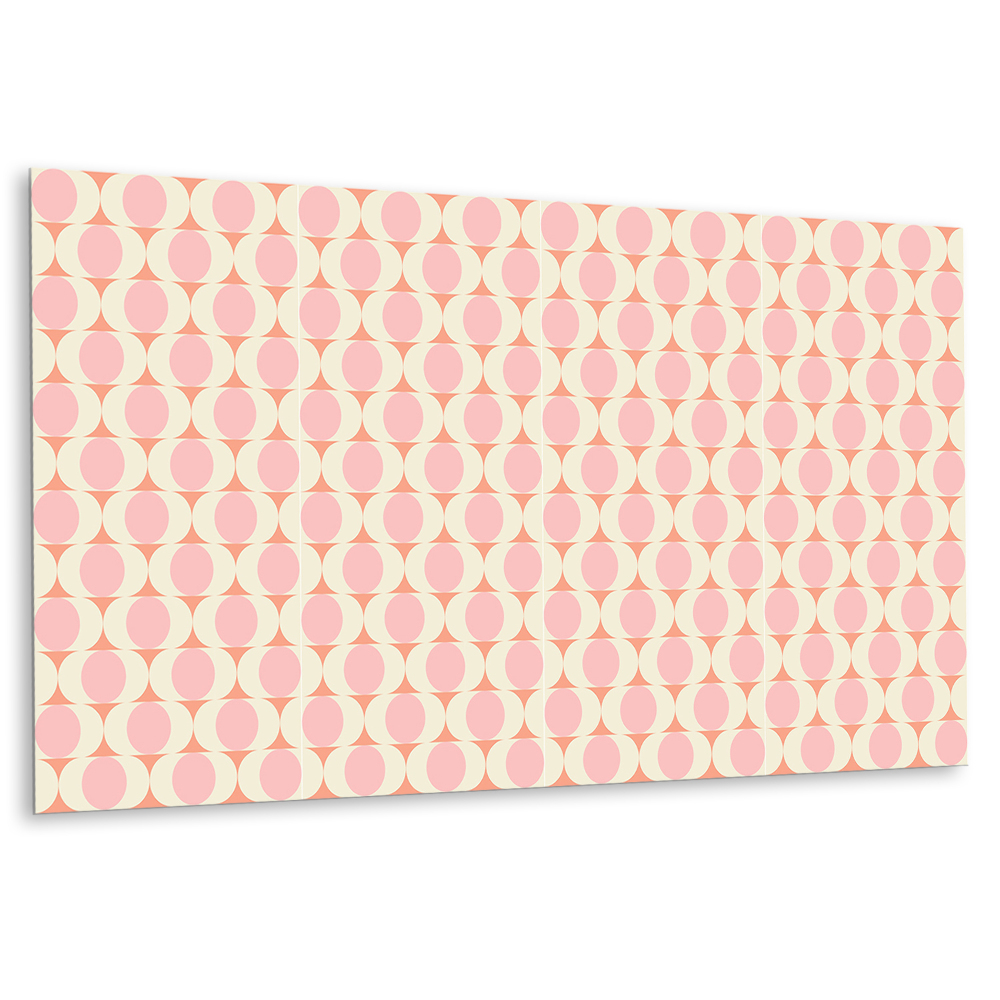 Panou decorativ perete Motiv circular abstract în culori pastelate