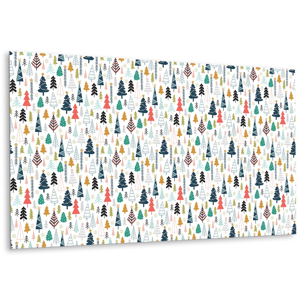 Panou decorativ Pomi de Crăciun în diferite culori și forme