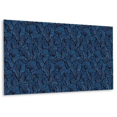 Panou decorativ bucatarie Frunze în nuanțe de albastru