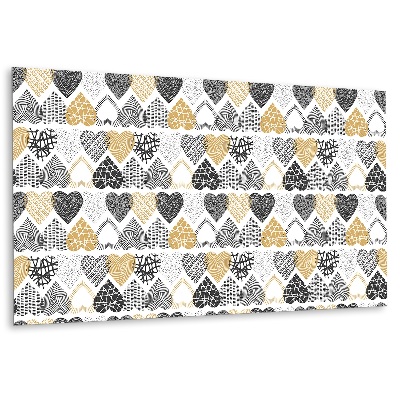 Panou decorativ perete Motiv de inimă cu modele geometrice