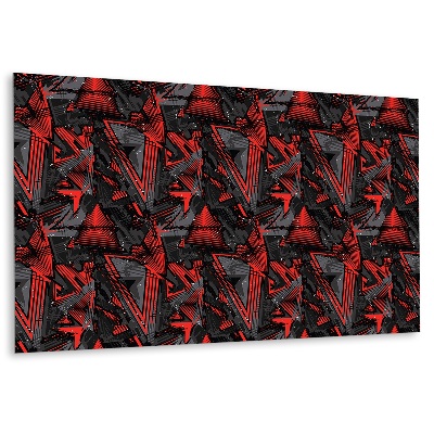 Panou decorativ Modele abstracte roșii și negre