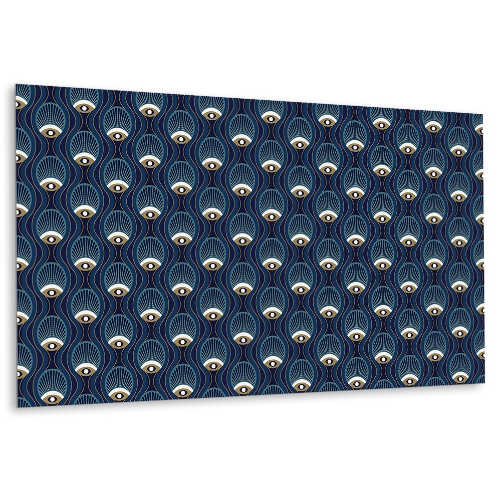 Panou decorativ bucatarie Ochi în valuri pe un fundal albastru închis