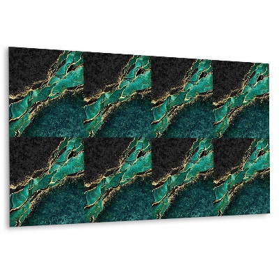 Panou decorativ Venă aurie pe fundal verde