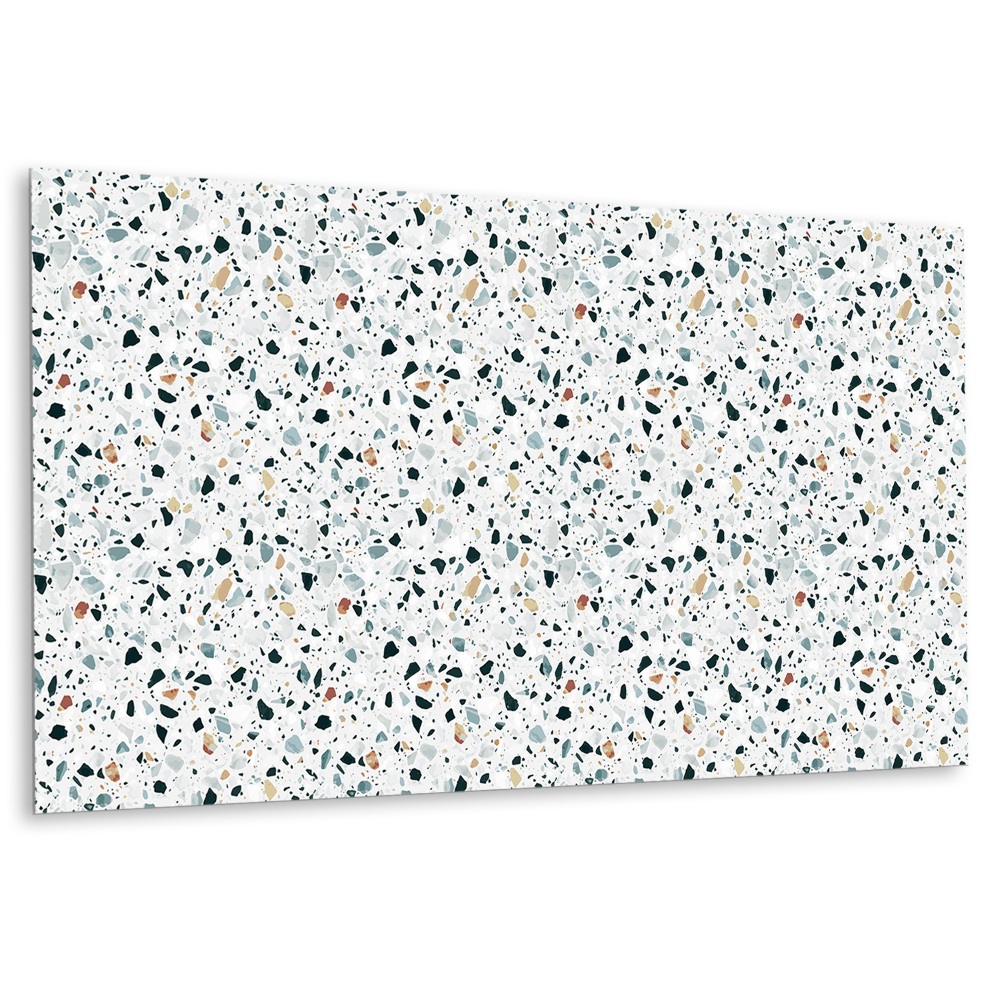 Panou decorativ bucatarie Model terrazzo cu accente colorate