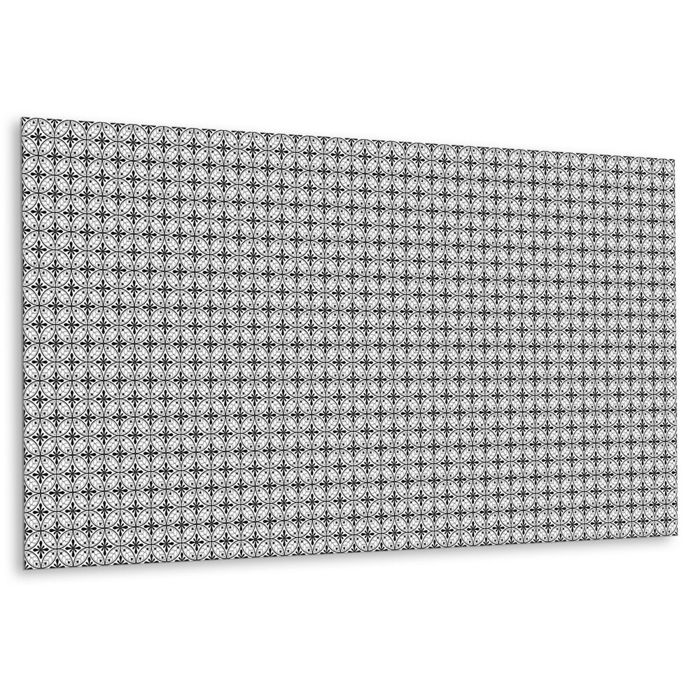 Panou decorativ bucatarie Motiv geometric în alb și negru