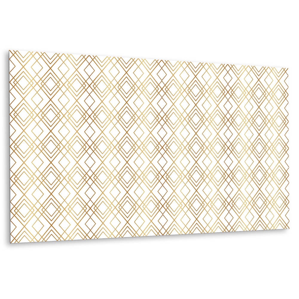 Panou decorativ perete Modele geometrice în nuanțe aurii
