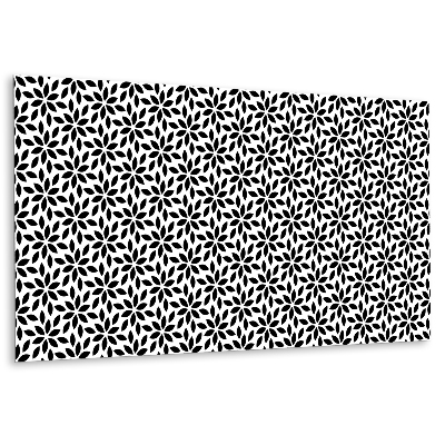 Panou decorativ bucatarie Motiv floral în alb și negru
