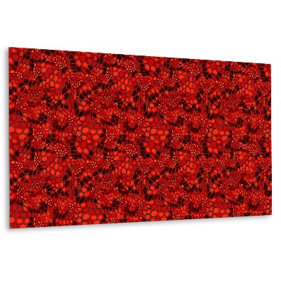 Panou decorativ bucatarie Model compozit roșu cu hexagoane