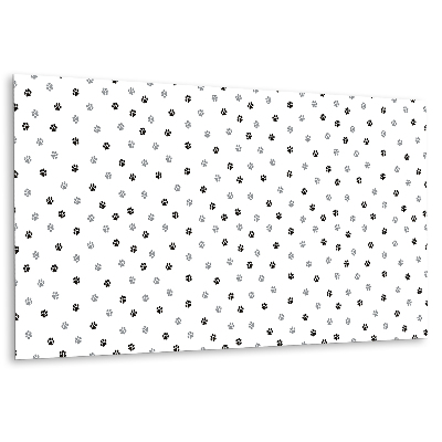 Panou decorativ perete Urme de labă pe un fundal alb