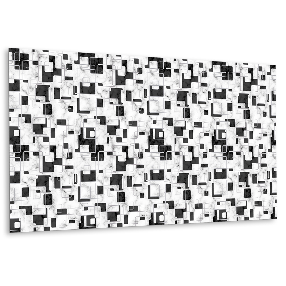 Panou decorativ perete Modele geometrice în nuanțe de alb și negru