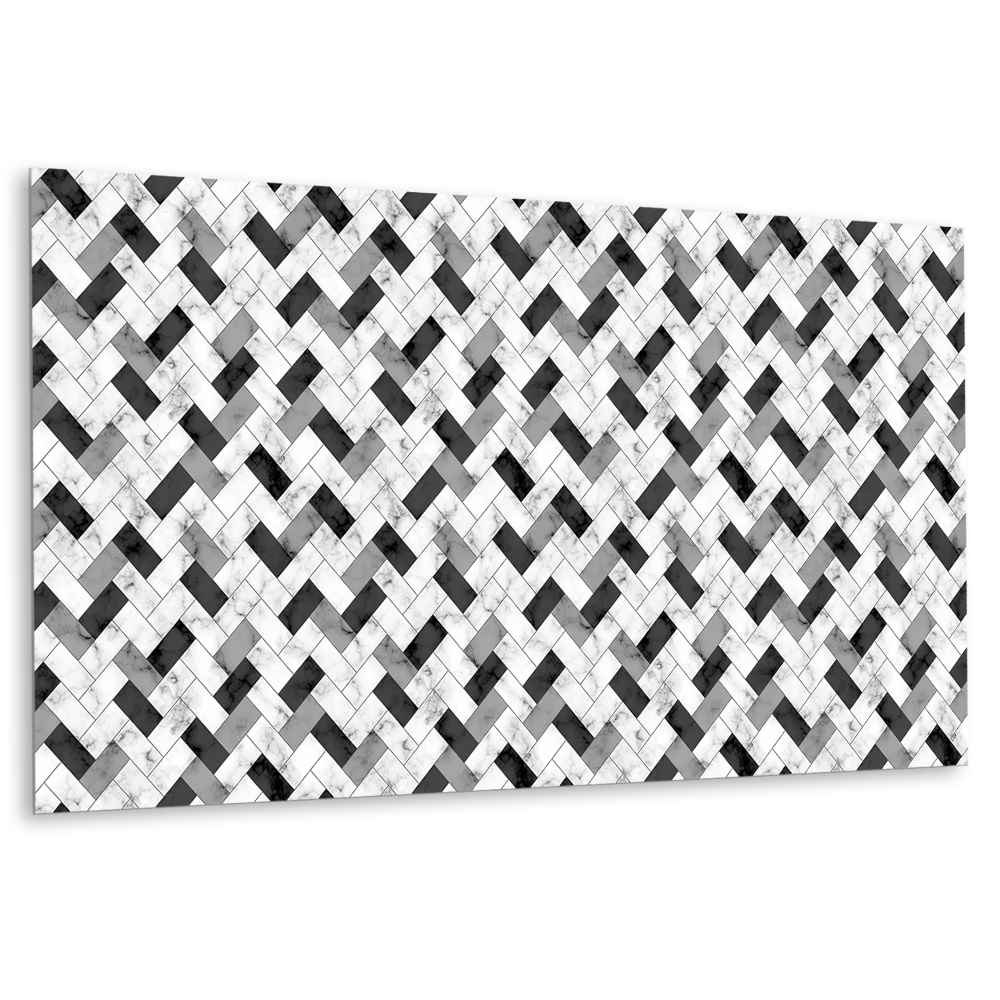 Panou decorativ bucatarie Model mozaic în nuanțe de gri