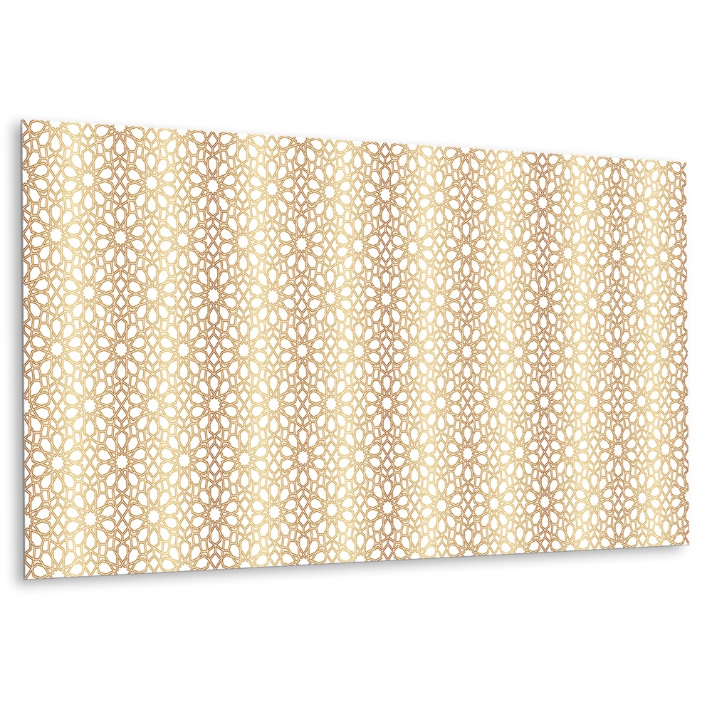Panou decorativ Modele geometrice aurii pe un fundal deschis